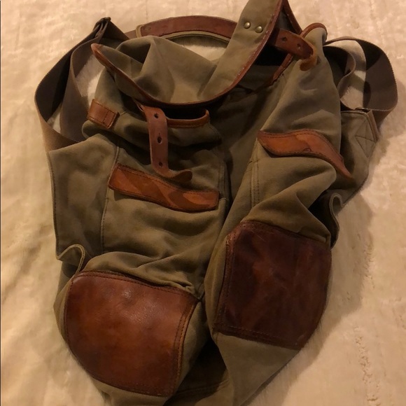 J Crew messenger canvas bag w leather details - Picture 6 of 14